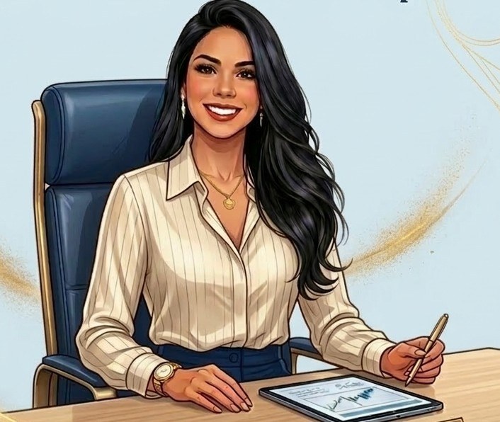 Consultora da CLZ em ambiente profissional